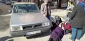 Otomobilin çarptığı yaşlı kadın yaralandı