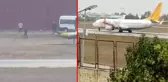 Adana Havalimanı'nda bir grup, piste inen uçağın önüne çıktı! Çok sayıda gözaltı var