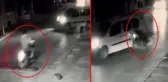 Ara sokaktan hatalı çıkıp motosiklete çarpan sürücü, arkasına bile bakmadan kaçtı