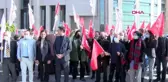TGB'LİLER GÖZALTINA ALINAN ARKADAŞLARI İÇİN ADLİYE ÖNÜNDE BASIN AÇIKLAMASI YAPTI
