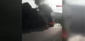 15 GÜN ÖNCE ALDIĞI OTOMOBİL GÖZÜNÜN ÖNÜNDE ALEV ALEV YANDI