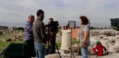 Pamukkale'de Discovery Channel için belgesel çekiliyor
