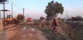 Ahırda çıkan yangında 5 büyükbaş hayvan telef oldu