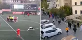 Gülsuyuspor - Kartalspor derbisinde son düdük çaldı, taraflar arasında meydan savaşı çıktı