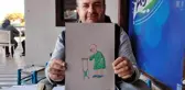 Karikatürlerini kanser hastaları için çiziyor