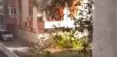 Alev alev yanan daire, bina sakinlerine korku dolu anlar yaşattı
