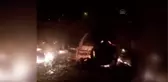 Park halindeki traktörde çıkan yangını itfaiye ekipleri söndürdü