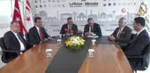 CHP'li belediye başkanları, Lefkoşa Türk Belediyesi Başkanı Harmancı ile bir araya geldi