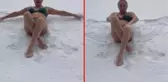 Farkındalık yaratmak için soyunup kara atlayan Rus politikacıya tepki yağıyor