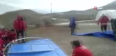 TAMGAKUT ekibi seyyar ahırların kurulumunu yaptı