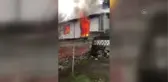 Gümüşhacıköy'de çıkan yangında bir ev kullanılamaz hale geldi