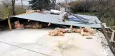 Çanakkale'de fırtına bir evin çatısını uçurdu