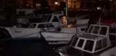 Gemlik Körfezi'nde metrelerce yükselen dalgalar balıkçı teknelerini batırdı (2)
