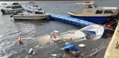 Saros Körfezi'nde fırtına nedeniyle deniz taştı
