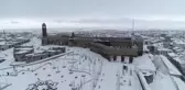 Beyaza bürünen Erzurum drone ile görüntülendi