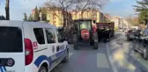 Kamyon ile traktörün çarpıştığı kazada 1 kişi yaralandı