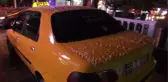 Samsun'da etkili olan dolu yağışı vatandaşlara zor anlar yaşattı
