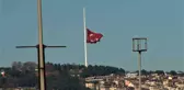 Çamlıca Tepesinden uçan Türk Bayrağı yeniden göndere çekildi