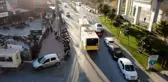 Caddeyi motosiklet sergisine çevirdiler trafik çileye dönüştü