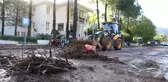 Marmaris'te sağanağın ardından temizlik ve hasar tespit çalışması başlatıldı