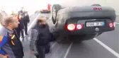 ADIYAMAN'TA TERS DÖNEN OTOMOBİL SÜRÜCÜSÜ YARALANDI