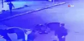 Maltepe'de otomobil ile motosikletin kafa kafaya çarpıştığı kaza kamerada