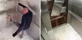 Bu nasıl vicdansızlık! Üst geçit asansörüne tekme atarak zarar verdi