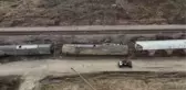 (DRONE) Hortum felaketinde yük treni raydan çıktı, çok sayıda ev zarar gördü