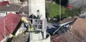 ARNAVUTKÖY'DE LODOSTAN ZARAR GÖREN MİNARENİN SÖKÜMÜNE BAŞLANDI