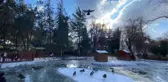 Başkentin simgesi Kuğulu Park buz tuttu