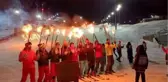 Palandöken'de meşaleli yılbaşı coşkusu
