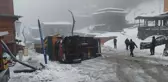 Devrilen karavandaki kişi yaralandı