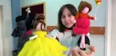 Amasyalı öğrenciler iğne darbeleriyle 'keçe bebek' yapıyor