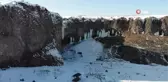 Beyaza bürünen Murat Kanyonu manzarasıyla görenleri mest ediyor