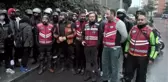 BAŞAKŞEHİR'DE MOTOSİKLETLİ KURYELERDEN KORNALI PROTESTO
