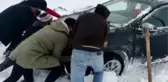 Milli Eğitim Müdürü'nün aracı kara saplandı... Mahsur kalan araç köylülerin yardımıyla kurtarıldı
