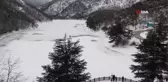 Son dakika haberi: Amasya'daki turizm cenneti Boraboy Gölü'nün yüzeyi buz tuttu