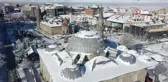 Erzurum'da kar altında kalan tarihi yerler havadan görüntülendi