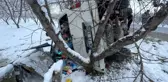Karda kayan araç şarampole yuvarlandı