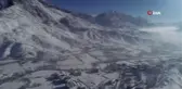 Kar yağışından sonra doğan güneş sis ile kartpostallık manzaralar oluşturdu