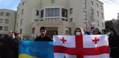 Gürcistan'da Ukrayna'ya destek gösterisi