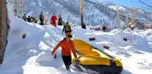 Milli sporcular, eksi 10 derecede rafting antrenmanları yapıyorlar