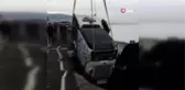 Rize'de deniz dolgusunda göçük meydana geldi, temizlik aracı içine düştü