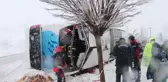 TOKAT'TA YOLCU OTOBÜSÜ DEVRİLDİ 1 ÖLÜ, 38 YARALI