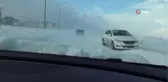 Gercüş'te kayganlaşan yolda kayan tır, yolu ulaşıma kapattı