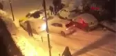 ŞİŞLİ'DE KAYAN OTOMOBİL ÜÇ ARACA ÇARPTI: O ANLAR KAMERADA