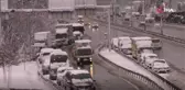 Basın ekspres yolunda trafik kontrollü olarak sağlanıyor