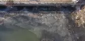 Balıkçılar Tunca Nehri'nde buzları kırarak balık tutuyor