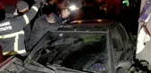Kaza yaptığı otomobilde uyuya kalan sürücü polisleri bile şaşkına çevirdi