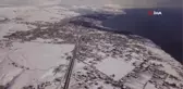 'Sakin şehir' Ahlat'ın tarihi mekanlarından kartpostallık kar manzaraları